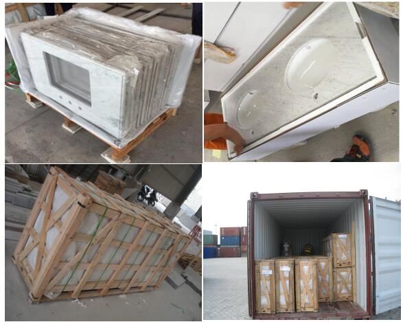 beige marble vanity top packing,loading