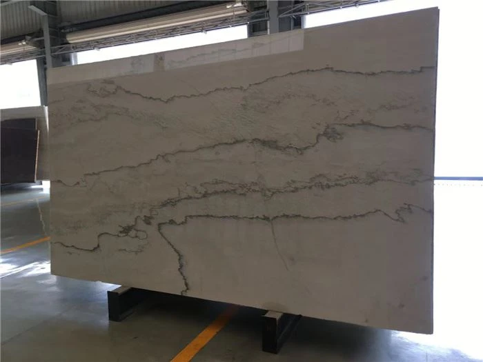White macaubas calacatta quartzite slabs