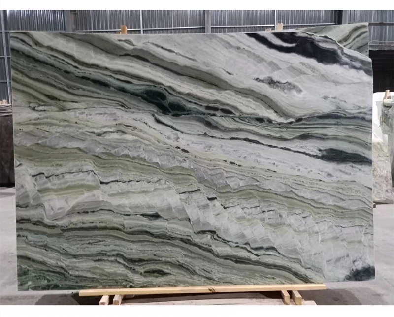 green marble floor tile for bathroom