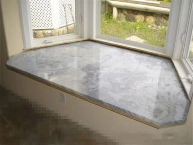 نیلے اور سفید ماربل کاؤنٹر ٹاپس