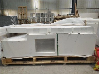 سفید کوارٹج باتھ روم ورک ٹاپ