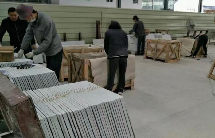 Stardust white quartz tiles for kitchen