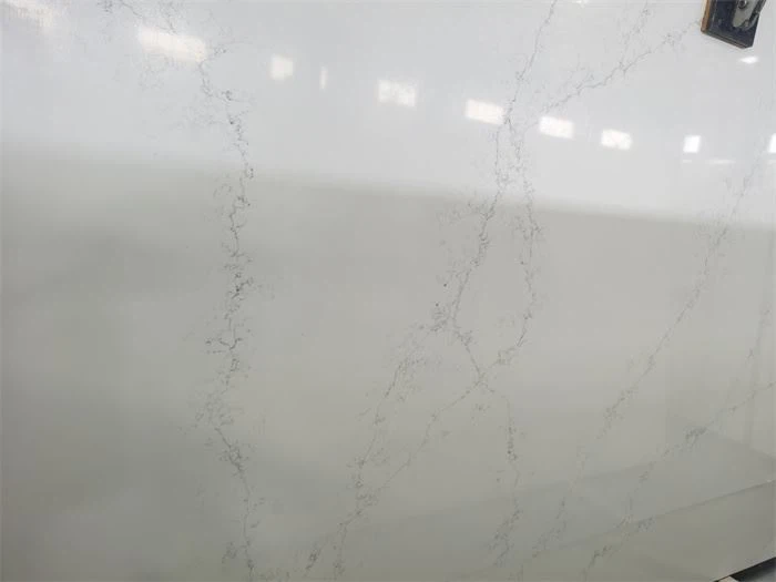 white quartz solid surface slab