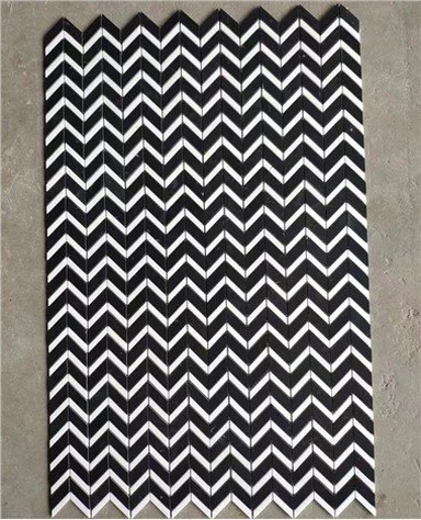 سیاہ اور سفید موزیک ٹائل پیٹرن