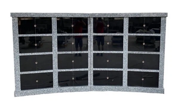 64 Niche polished Grey Granite Curved Columbarium