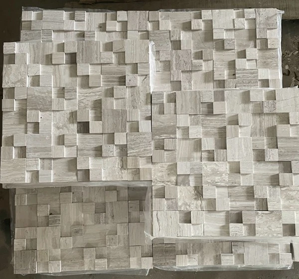 Gray Breakfront Marble Mosaic Wall Tiles