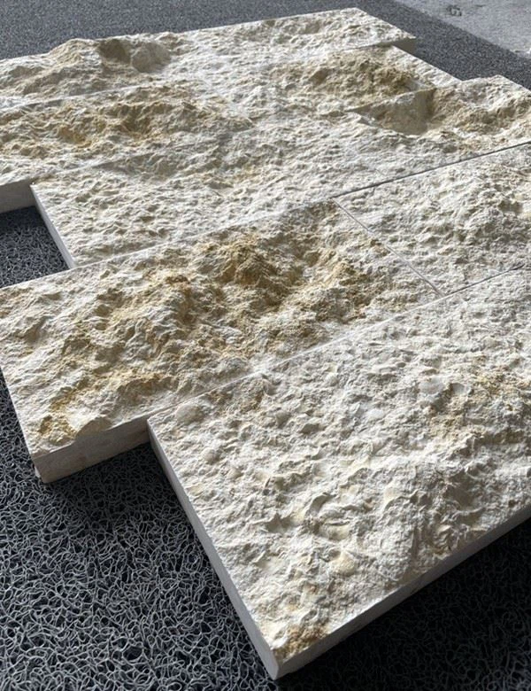 Yellow Split Face Limestone Tiles