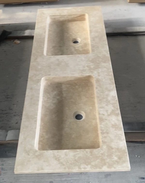 Beige Travertine Bathroom Sink