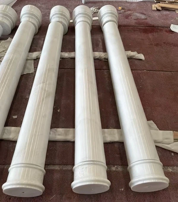 pure white marble columns